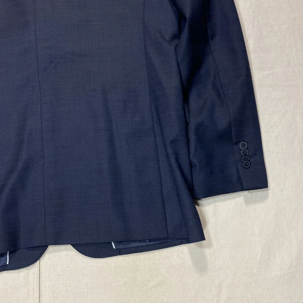 Joseph Abboud Blazer Mens 42L Blue Mazzotto Super 120s Wool Jacket Slim Fit